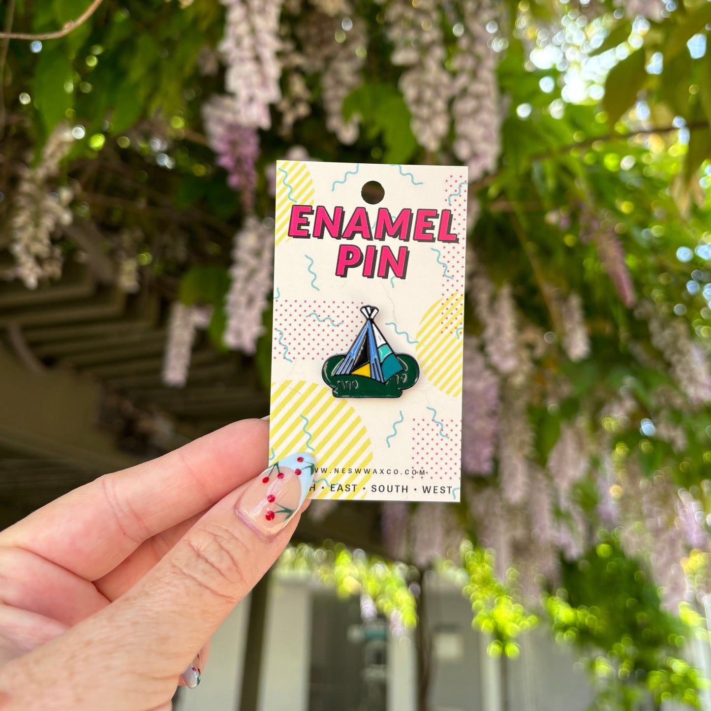 Tent Enamel Pin