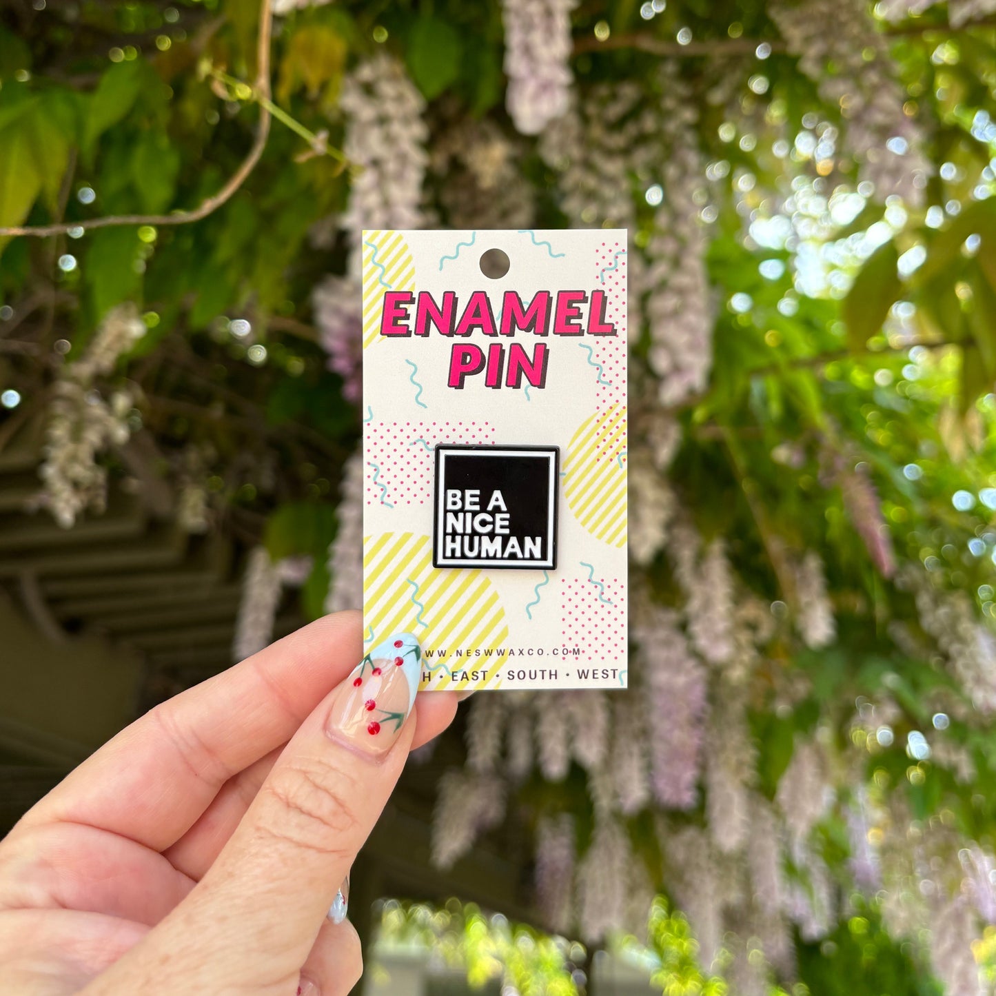 Be a Nice Human Enamel Pin