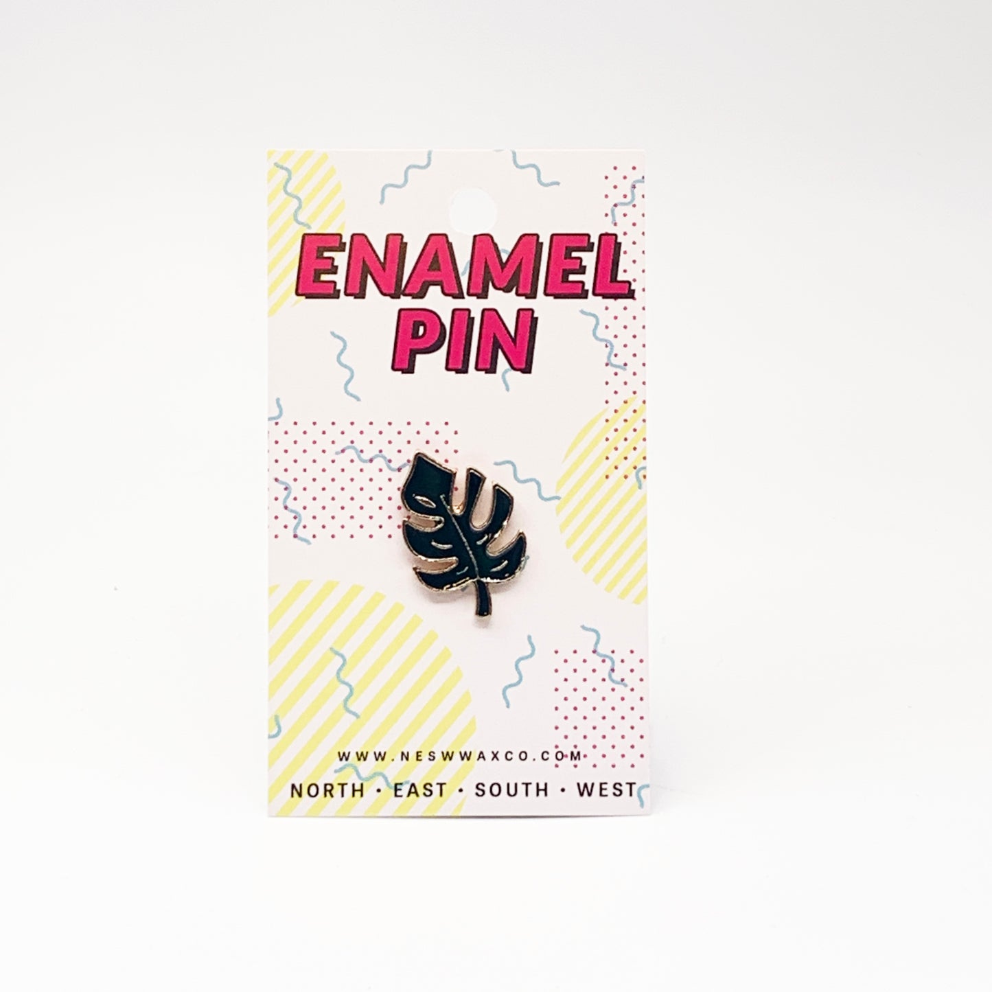 Monstera Leaf Enamel Pin - NESW WAX CO//