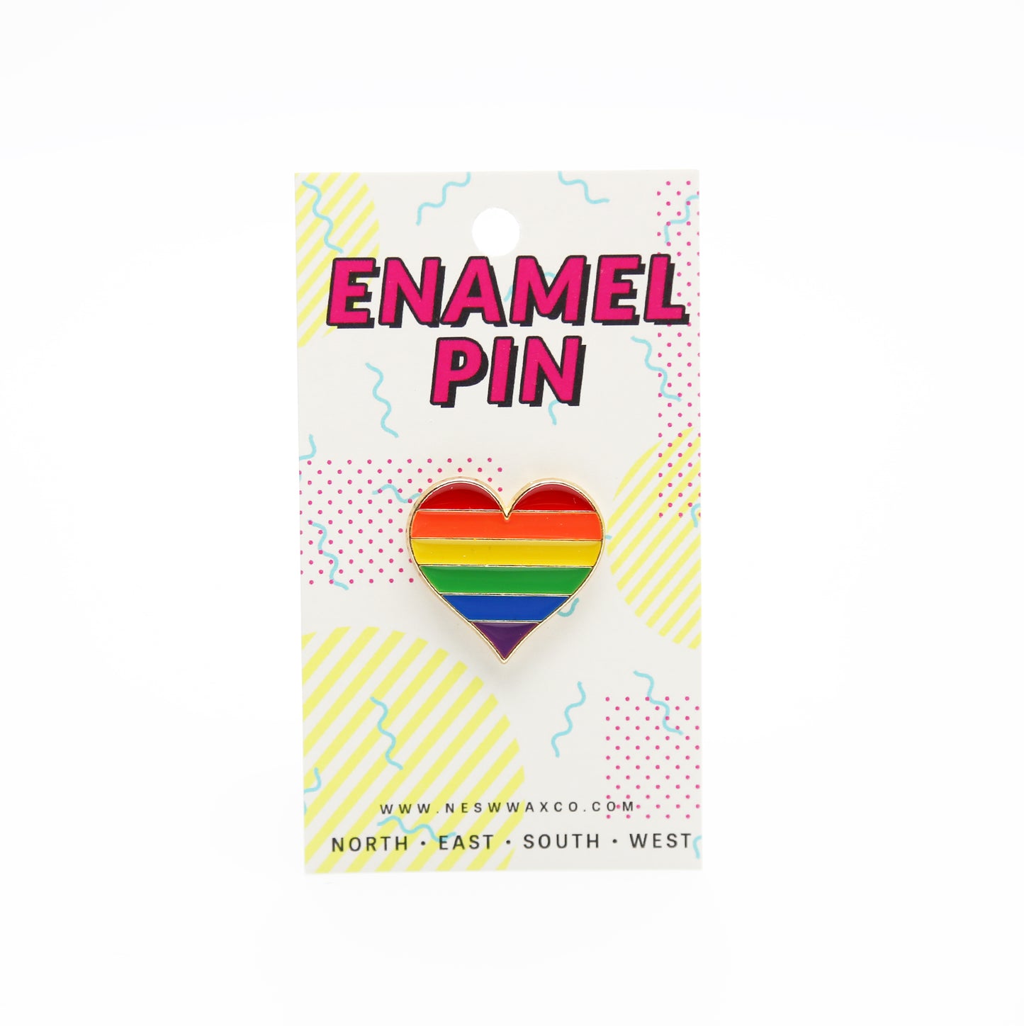 Rainbow Heart Enamel Pin