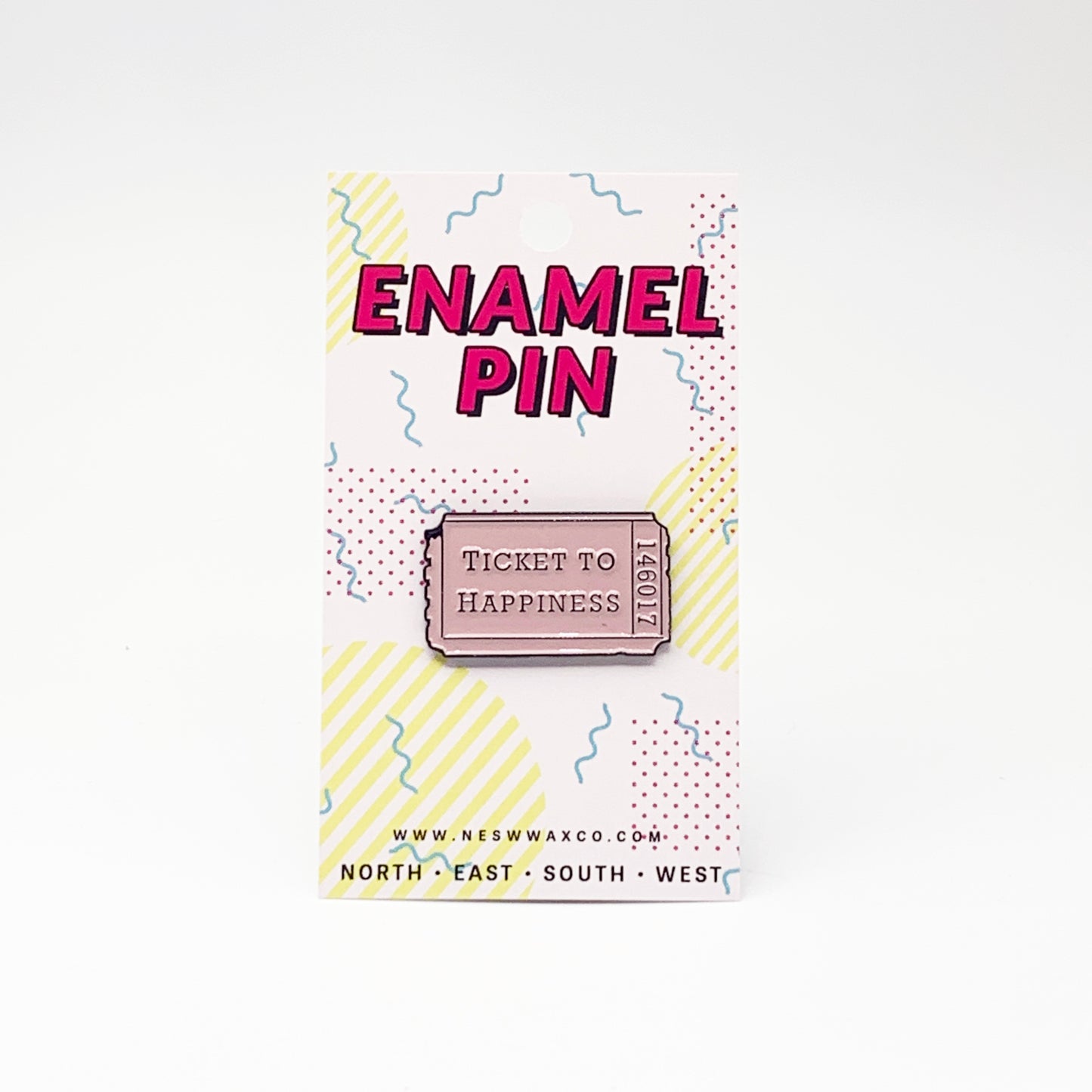 Ticket to Happiness Enamel Pin - NESW WAX CO//