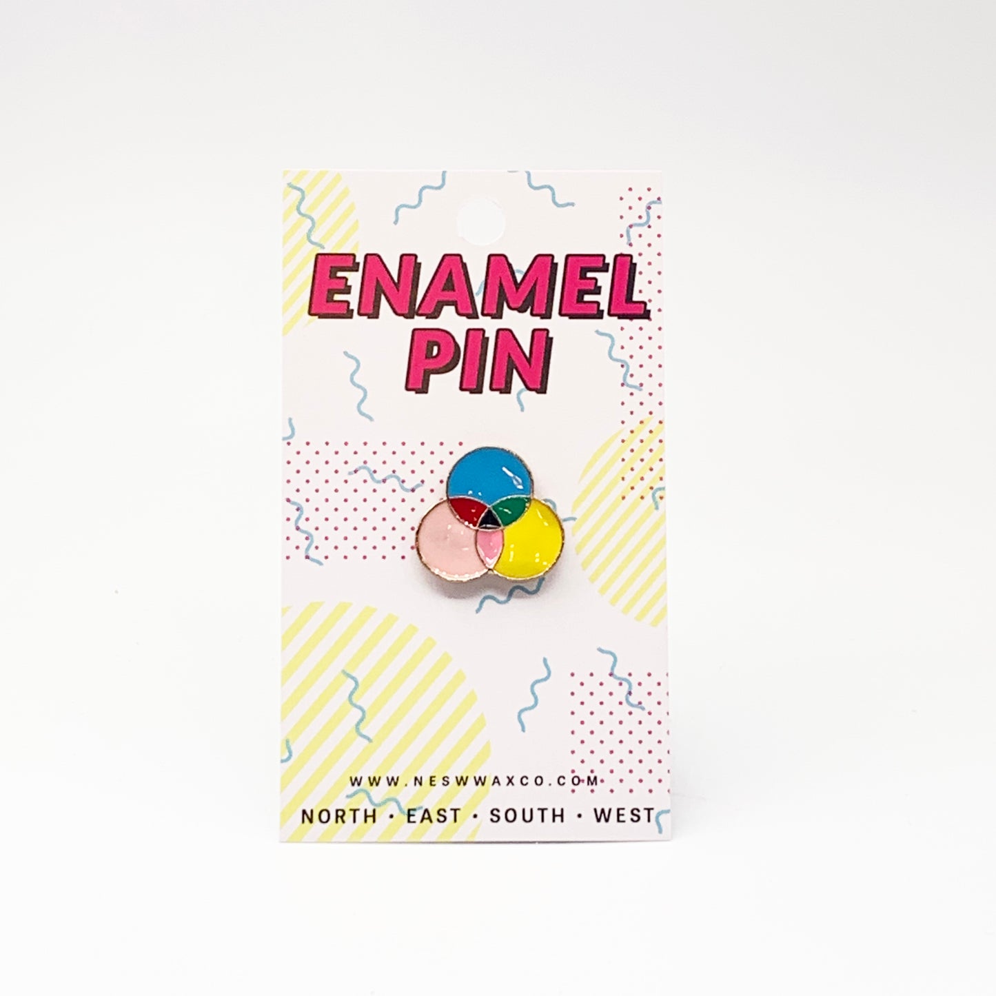 Venn Diagram Enamel Pin - NESW WAX CO//
