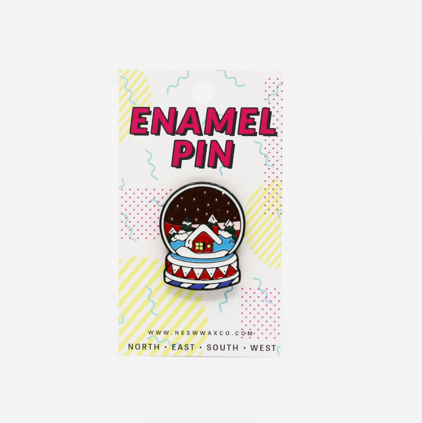 Snowy Globe Enamel Pin - NESW WAX CO//