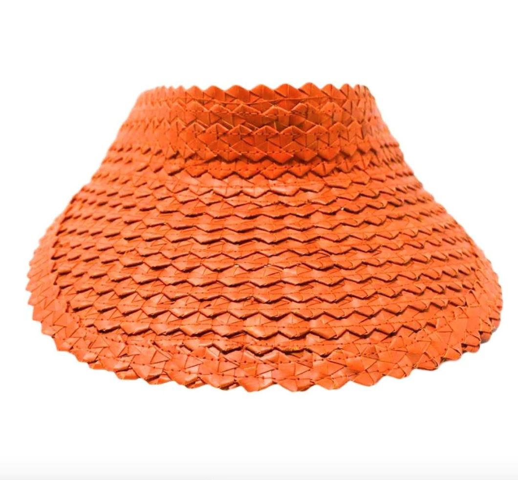 STRAW SUN VISOR - Orange