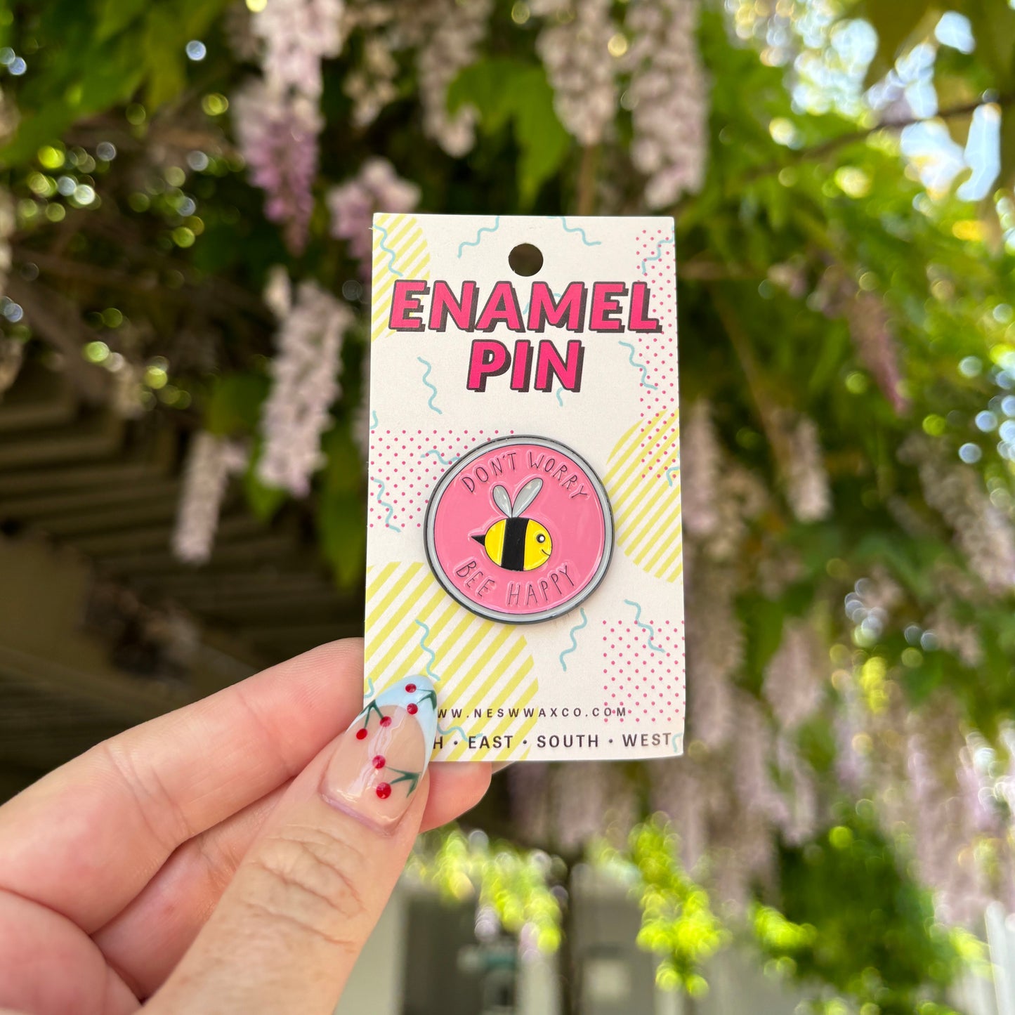 Don't Worry Bee Happy Enamel Pin