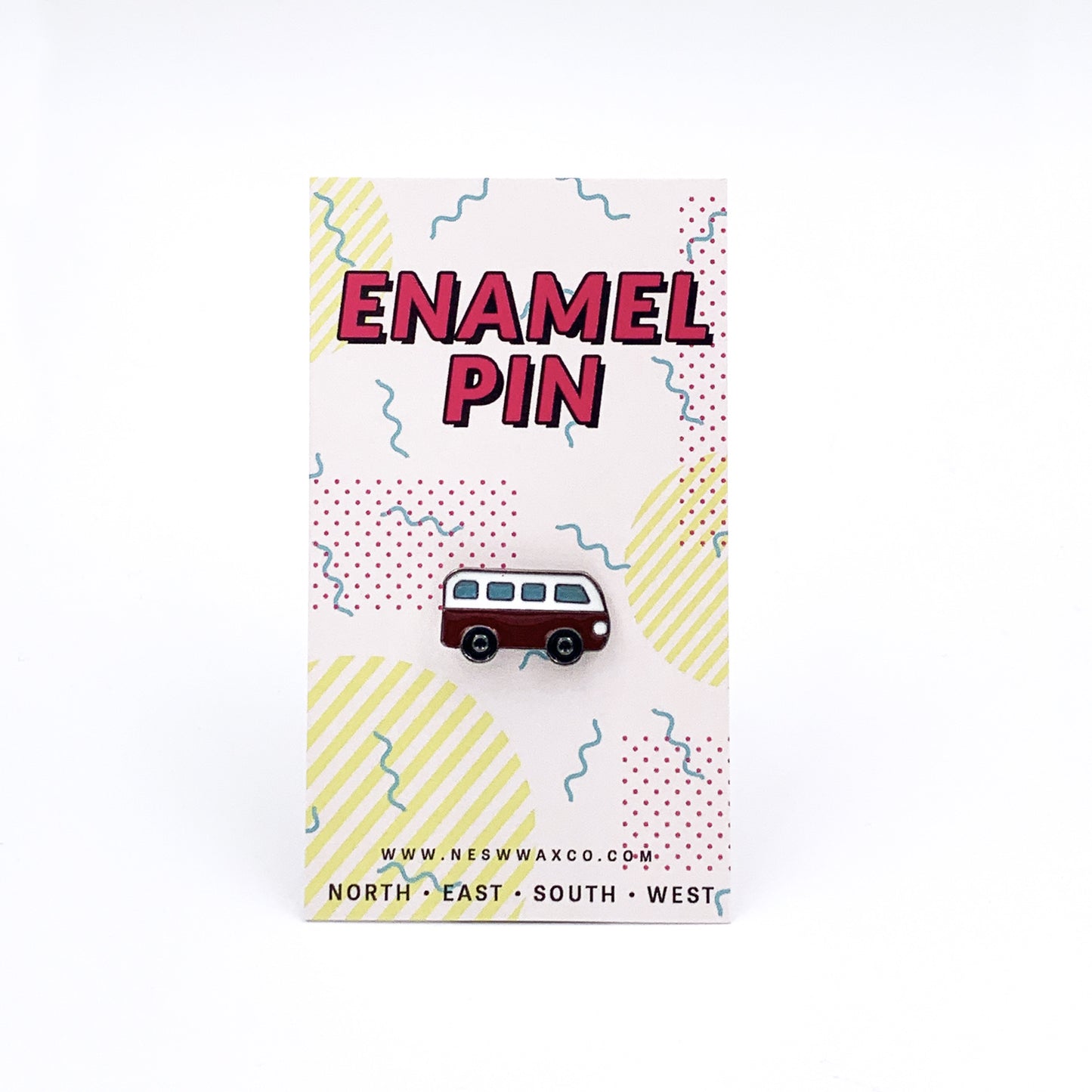 Red Bus Enamel Pin - NESW WAX CO//