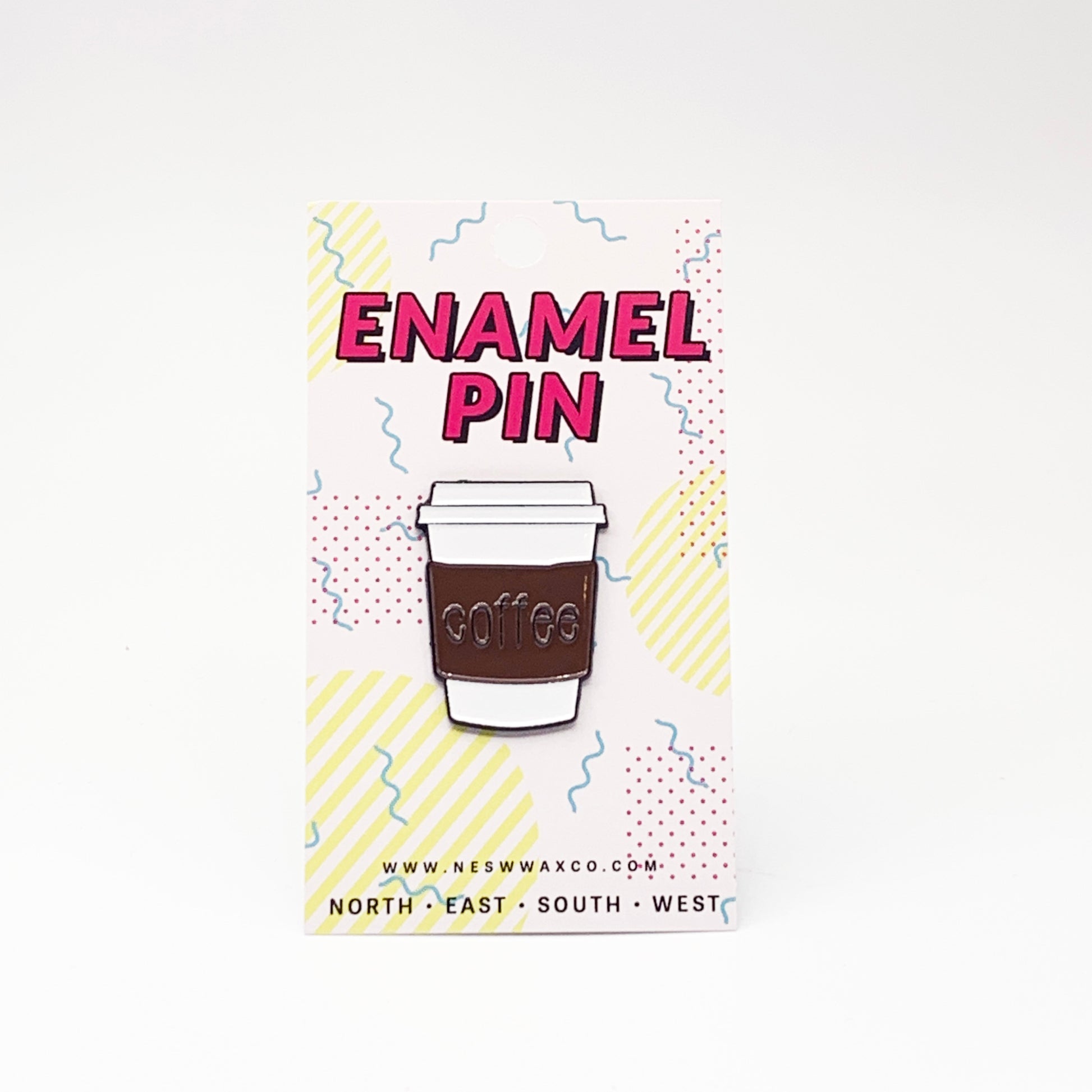 Coffee Please Enamel Pin - NESW WAX CO//