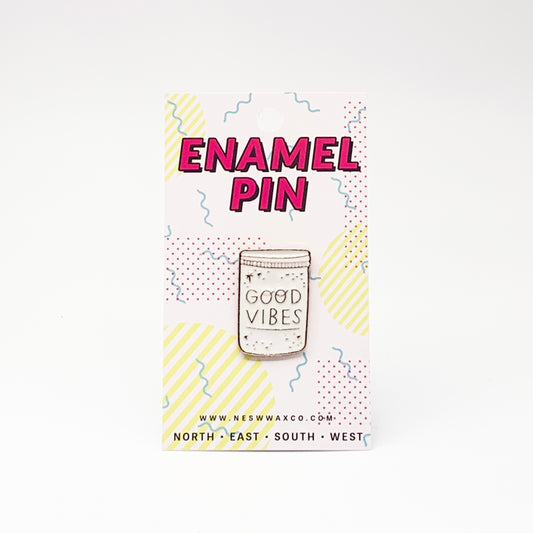 Good Vibes Enamel Pin - NESW WAX CO//
