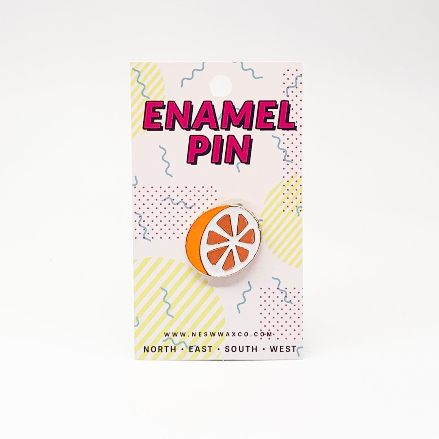 Orange Slice Enamel Pin - NESW WAX CO//