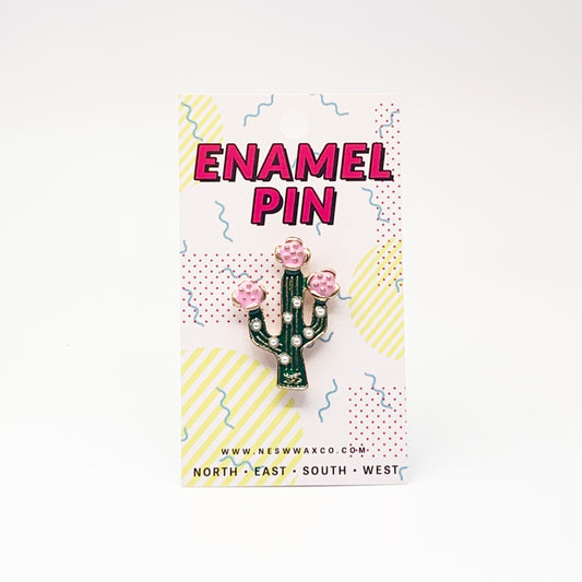Pretty Cactus Enamel Pin - NESW WAX CO//