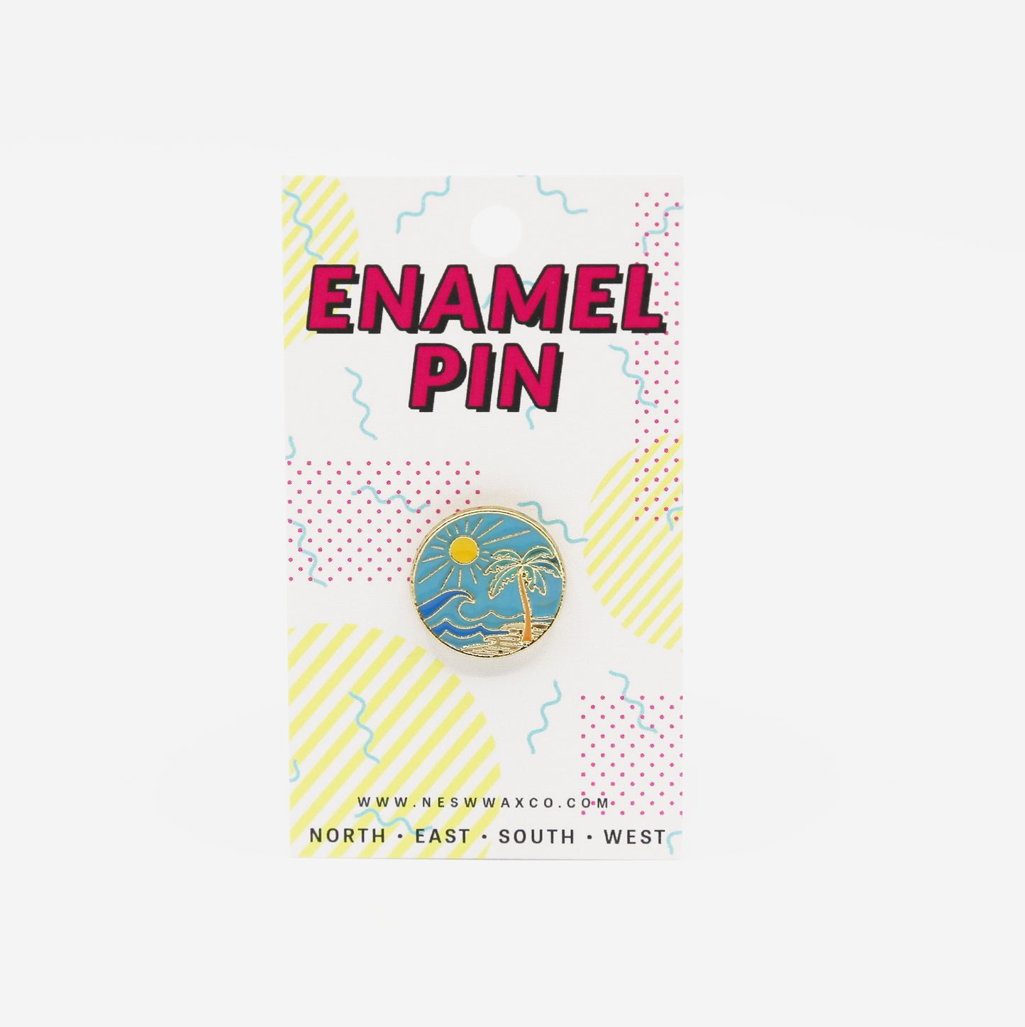 Beachy Sunshine Enamel Pin - NESW WAX CO//