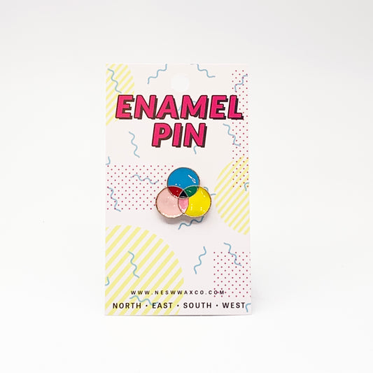 Venn Diagram Enamel Pin - NESW WAX CO//