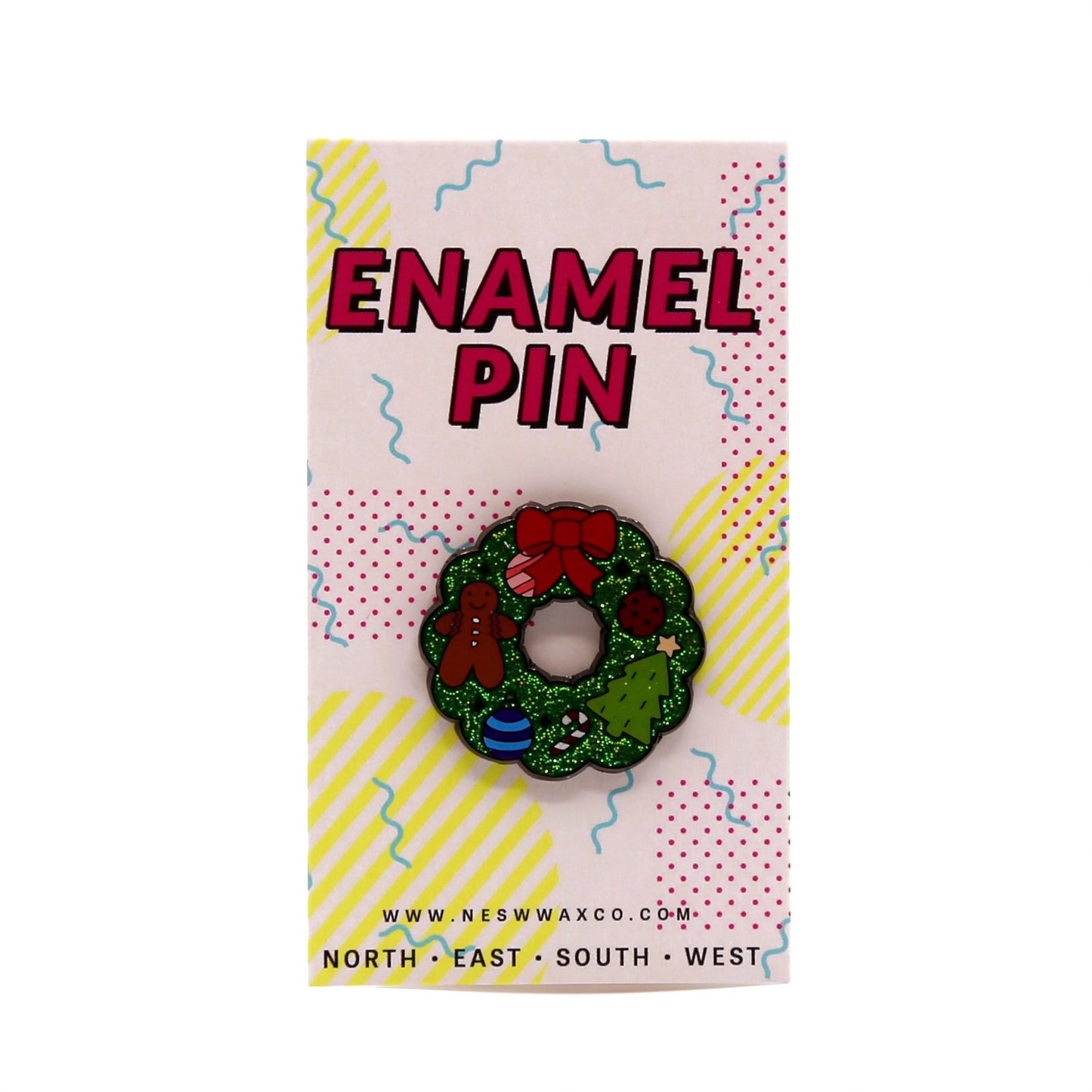 Holiday Wreath Enamel Pin