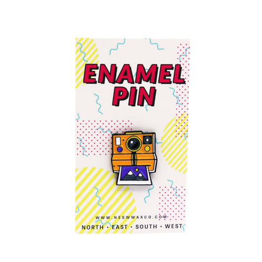 Retro Polaroid Enamel Pin - NESW WAX CO//